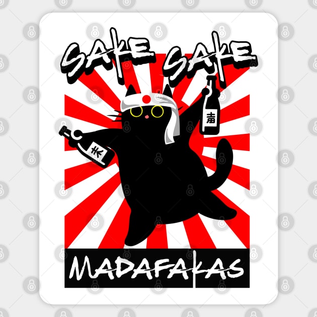 Sake, Sake Madafakas Sticker by Delicious Art